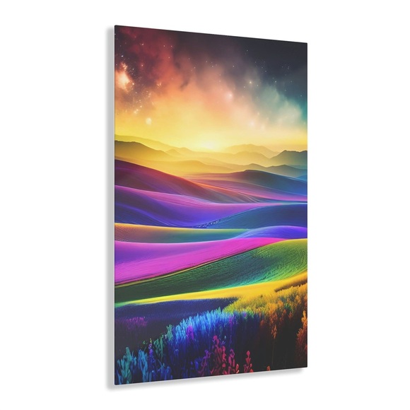 Rainbow Field Acrylic Photo Print - Picture 5 of 5
